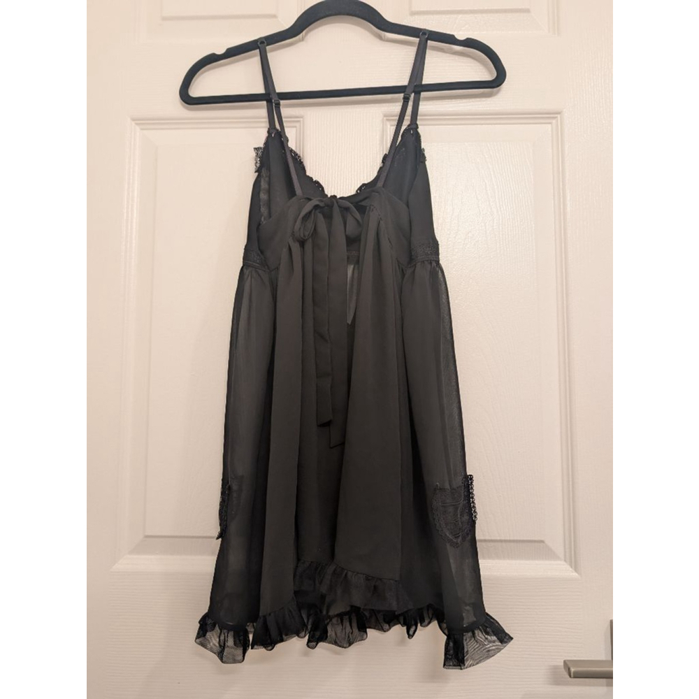 Betsey Johnson Gothic Lolita Babydoll Dress Lingerie M Sabrina Valentine's Day - Picture 10 of 10